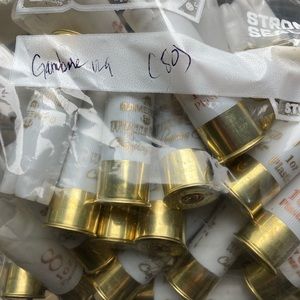 Gambore Brass Shotgun Shells. Empty. White Hulls. UK.